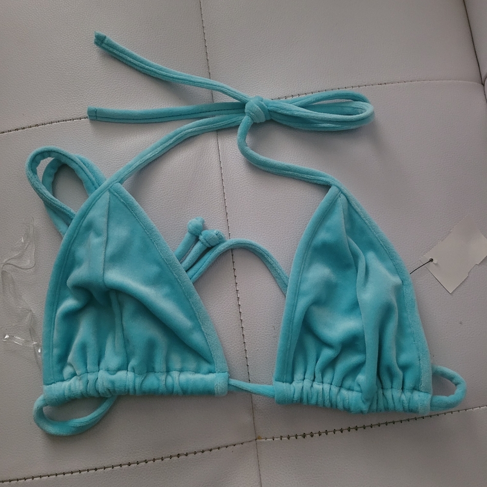 Akira Turquoise Bikini Top